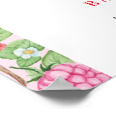 Poster Baby shower de bienvenue aux arches aux fraises do (Coin)