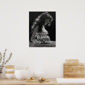 Poster Baby shower de bienvenue avec photo (Cuisine)