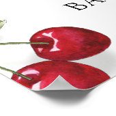 Poster Baby shower de bienvenue en mousse de cerise (Coin)