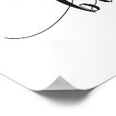 Poster Baby shower de bienvenue enseigne montgolfière ani (Coin)