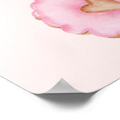 Poster Baby shower de bienvenue pour les beignets roses (Coin)