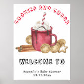 Poster Baby shower de biscuits et de marshmallows de caca (Devant)