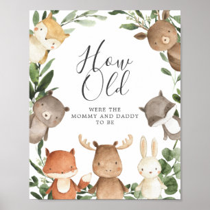 Poster Baby shower De Bois Quel Âge Ont-Ils Joué