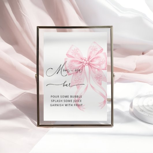 Poster Baby shower de boue rose à l'extérieur à froid