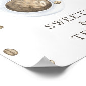 Poster Baby shower de brassage de café DOUCES ET TRAITEME (Coin)