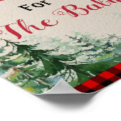 Poster Baby shower de bûcherons pour bébé SIGNE (Coin)