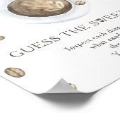 Poster Baby shower de café Devinez le gâteau doux (Coin)