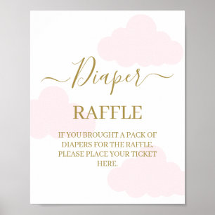 Poster Baby shower de calcaire Signal nuages