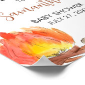 Poster Baby shower de camping S'mores Bienvenue (Coin)