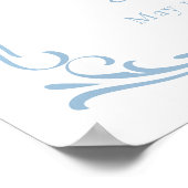 Poster Baby shower de cancake bleuté français mignon Bien (Coin)