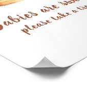 Poster Baby shower de cannelle Bun Les bébés sont doux (Coin)