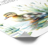 Poster Baby shower de carafe de canard bleu (Coin)