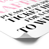 Poster Baby shower de carafe de couches de confetti noir  (Coin)