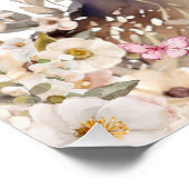 Poster Baby shower de cerfs de bois fille (Coin)