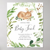 Poster Baby shower De Cerfs Devine La Nourriture Pour Béb (Devant)