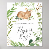 Poster Baby shower de cerfs Devinez ce qu'il y a dans le  (Devant)