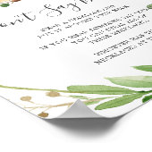 Poster Baby shower de cerfs ne pas dire signe bébé (Coin)