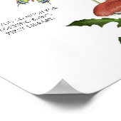 Poster baby shower de champignons sauvages Livres pour bé (Coin)