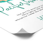 Poster Baby shower de chasse à la Loupe de lapin (Coin)