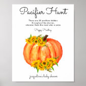 Poster Baby shower de chasse citrouille Pacifique (Devant)