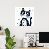 Poster Baby shower de chats Cute Kitty (Bureau à domicile)