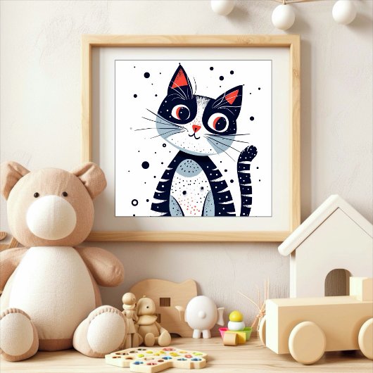Poster Baby shower de chats Cute Kitty