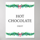 Poster Baby shower de chocolat chaud de Noël (Devant)
