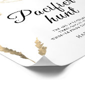 Poster baby shower de cigogne - jeu de chasse à la pacifi (Coin)