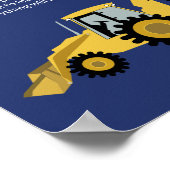 Poster Baby shower de construction Jeu de réflexion sur l (Coin)