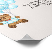 Poster Baby shower de couche Bleu Bébé Raffle (Coin)