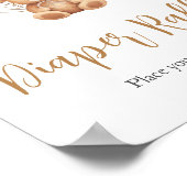 Poster Baby shower de couche de  à ballon Brown de l'ours (Coin)