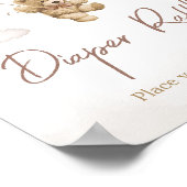 Poster Baby shower de couche de d'ours à ballon Brown (Coin)