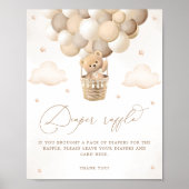 Poster Baby shower de couches Neutral Teddy (Devant)