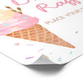 Poster Baby shower de crème glacée Déchets Raffle (Coin)