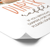 Poster Baby shower de  de cerfs en bois (Coin)