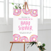 Poster Baby shower de donuts rose