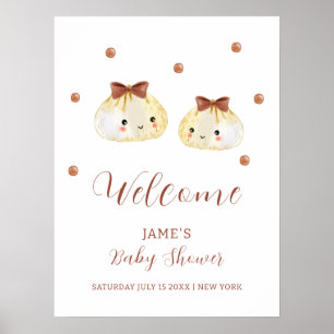 Poster Baby shower de dumping neutre entre les sexes Bien