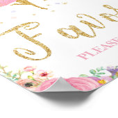 Poster Baby shower de fée Faveurs d'anniversaire Signer l (Coin)