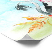 Poster Baby shower de ferme de Baby shower de vaches d'aq (Coin)