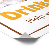 Poster Baby shower de fête de la bière (Coin)