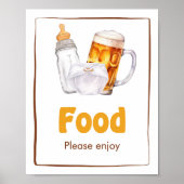 Poster Baby shower de fête de la bière (Devant)