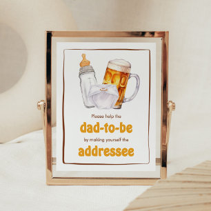 Poster Baby shower de fête de la couche de bière