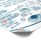 Poster Baby shower De Fête Dessinée À La Main (Coin)