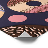 Poster Baby shower de filles violettes de beignes douces (Coin)