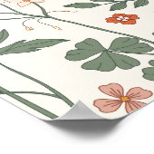 Poster Baby shower de Fleur sauvage de pré Super Boho Bie (Coin)