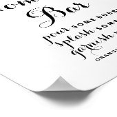 Poster Baby shower de fleurs de printemps d'aquarelle Mam (Coin)