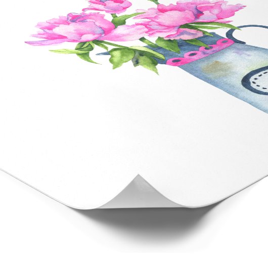 Poster Baby shower de fleurs Devinez combien de bonbons (Coin)