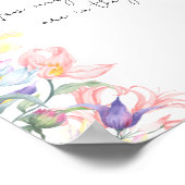 Poster Baby shower de fleurs Devinez combien de fleurs sa (Coin)