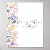 Poster Baby shower de fleurs Devinez combien de fleurs sa (Devant)