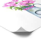 Poster Baby shower de fleurs tombola de couche (Coin)